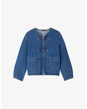 Soeur Agatha Boxy-Fit Denim Jacket - Blue