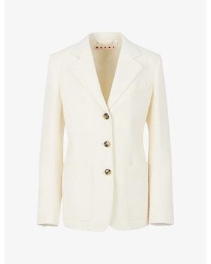 Marni Wool Crepe Jacket - White