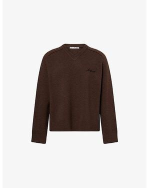 Acne Studios Kaybe Richard Yak Wool-Blend Knit Sweater - Brown