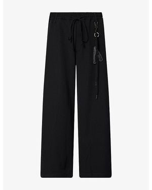 Song For The Mute Wide-Leg Relaxed-Fit Woven Trousers - Black