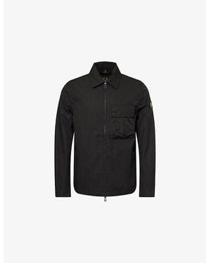 Belstaff Drome Patch-Pocket Cotton-Blend Overshirt - Black