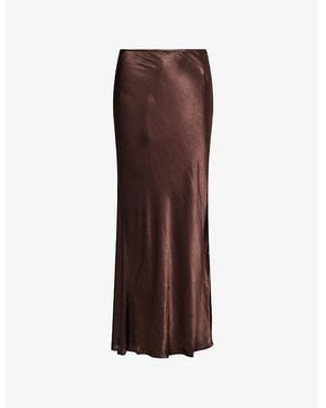 Dissh Charli Satin Maxi Skirt - Brown