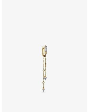 Kismet by Milka Silva 0.20Ct Diamond Drop Huggie - Metallic