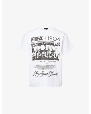 FIFA 1904 Line-Up Printed Cotton-Jersey T-Shirt - White