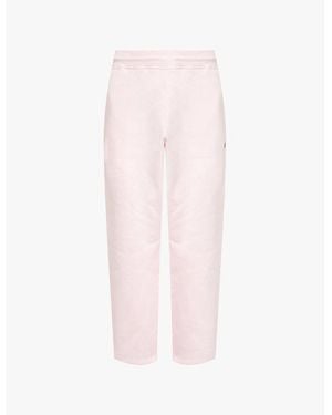 Fila Box Wide-Leg Cotton-Blend Jersey Jogging Bottoms - Pink