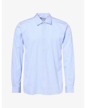 Orlebar Brown Justin Striped Cotton Shirt - Blue