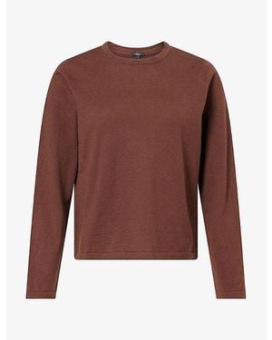 Rails Round-Neck Cotton-Blend T-Shirt - Brown