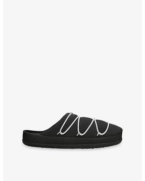 Moon Boot Soft Woven Slippers - Black