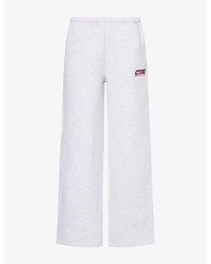 The Couture Club Ctre Sport Logo-Print Cotton Jogging Bottoms - White
