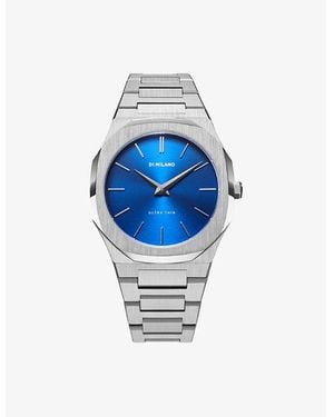 D1 Milano Geo Ultra Thin Bracelet 40Mm Stainless Steel Quartz Watch - Blue