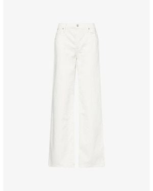 PAIGE Dana Low-Rise Denim Jeans - White