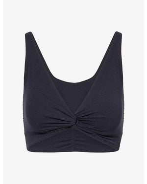 Free People Fp Movement Never Better Reversible Twist Crop Sports Bra - Blue