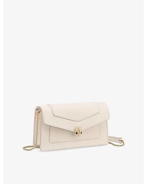BVLGARI Serpenti Forever Chain Leather Pochette - Natural