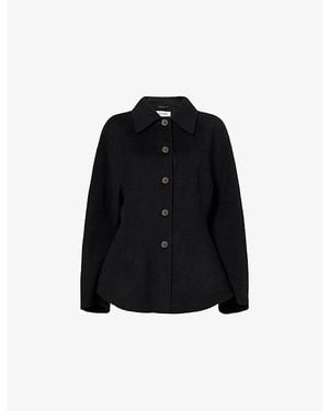 RÓHE Frames Sculptural Wool-Blend Jacket - Black