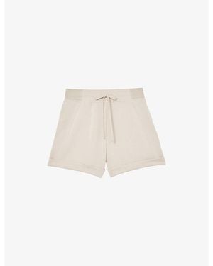 Reiss Phoebe Drawstring-Waist Stretch-Jersey Shorts - White