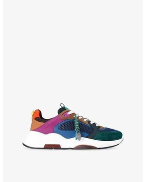 Kurt Geiger Royston Suede And Mesh Trainers - Blue