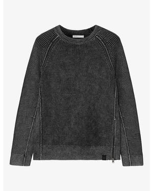 AllSaints Kit Crewneck Regular-Fit Cotton Sweater - Black