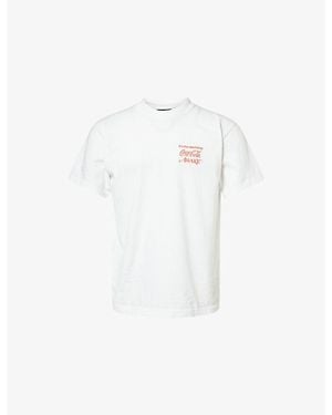 AWAKE NY X Coca Cola Real Thing Crewneck Cotton-Jersey T-Shirt - White