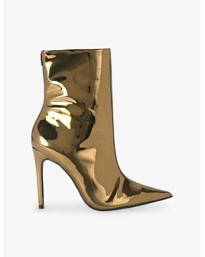 Carvela Kurt Geiger Eterno Heeled Faux-Leather Ankle Boots - Brown