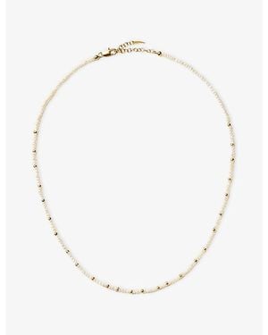 Missoma Micro Pearl 18Ct-Plated Brass Beaded Necklace - Metallic