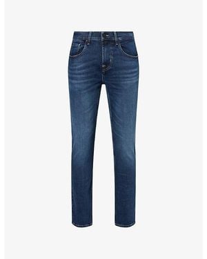 7 For All Mankind Slimmy Tapered-Leg Stretch-Denim Jeans - Blue