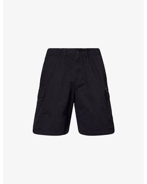 Sandbanks Cargo Logo-Patch Cotton Shorts - Blue