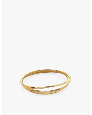 Monica Vinader Nura Wrap 18Ct-Plated Vermeil Sterling- Bangle Bracelet - Metallic