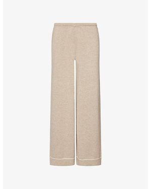 The Couture Club Panel Stretch-Knit Trousers - Natural
