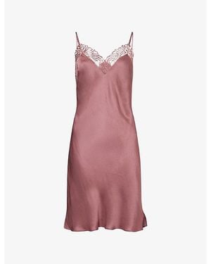 Chantelle Legend Satin Chemise - Purple