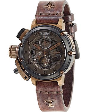 U-Boat 8098 Chimera Net Leather Strap Watch - Multicolor