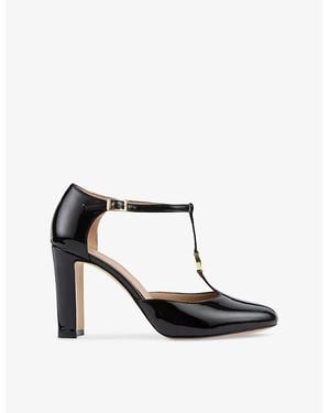 LK Bennett Almina Heeled Leather Mary-Jane Shoes - White