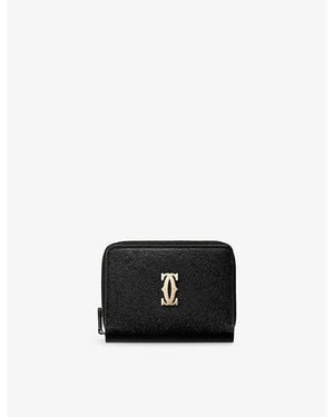 Cartier C De Mini Leather Wallet - Black