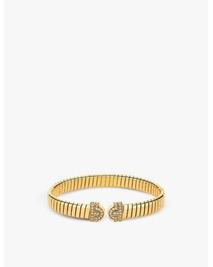 BVLGARI Tubogas 18Ct- And 0.35Ct Brilliant-Cut Diamond Bracelet - Metallic