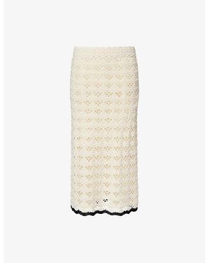 Zimmermann Rhiannon Cotton Crochet Maxi Skirt - White