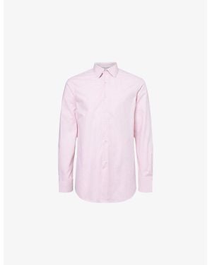 Paul Smith Buttoned-Collar Tailored-Fit Cotton Shirt - Pink