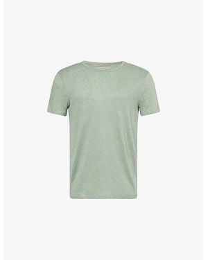 Derek Rose Jordan Crewneck Linen T-Shirt - Green