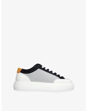 Cleens Luxor Leather And Mesh Trainers - White