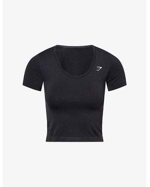 GYMSHARK Everyday Seamless Short-Sleeve Jersey T-Shirt - Black