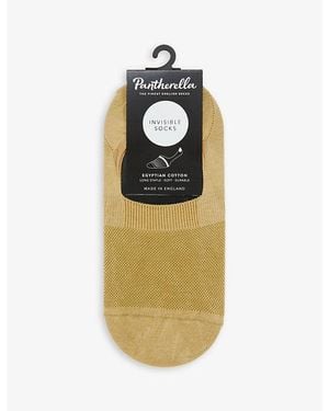 Pantherella Classic Cotton-Blend Invisible Socks - Green