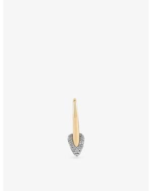 Kismet by Milka Radon Mini 0.07Ct Diamond Drop Huggie Earring - White