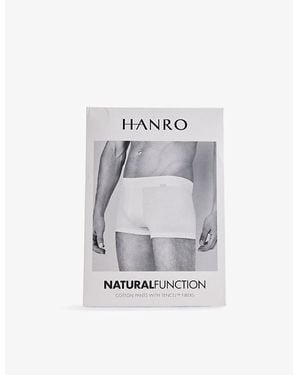 Hanro Mid-Rise Brand-Tab Stretch-Jersey Trunks - Grey