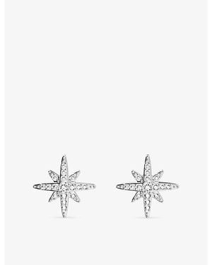Apm Monaco Météorites Rhodium Plated Alloy And Cubic Zirconia Earrings - White