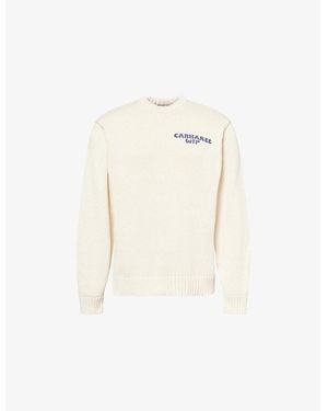 Carhartt Helix Graphic-Print Knitted Jumper - Natural