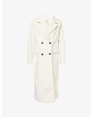 4th & Reckless Melia Double-Breasted Woven Coat - White