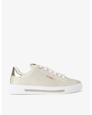 Carvela Kurt Geiger Diamond Branded Faux-Leather Sneakers - White