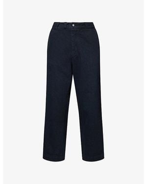 A.PRESSE Mid-Rise Wide-Leg Denim Jeans - Blue