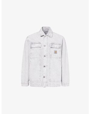 Carhartt Arctic Brand-Patch Cotton Denim Jacket - White