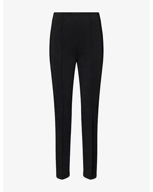 RÓHE Frames Pintuck-Pleat Cigarette-Leg Woven Trousers - Black