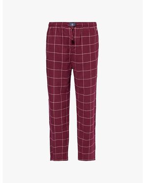 Polo Ralph Lauren Check-Pattern Cotton Pyjama Bottoms - Red