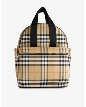 Burberry Check Nylon Changing Backpack - Metallic